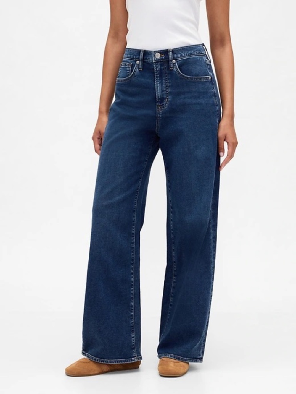 NWT GAP High Rise Wide-Leg Sweatpant Jeans Sz 4/27